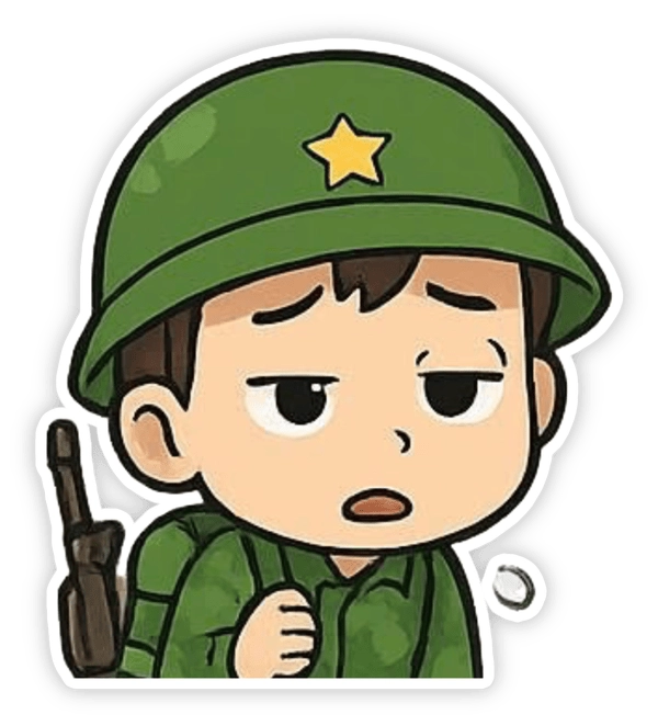 sticker bộ đội 16