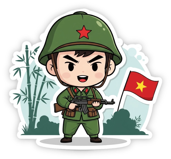 sticker bộ đội 17