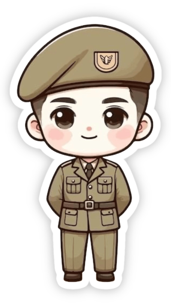 sticker bộ đội 18