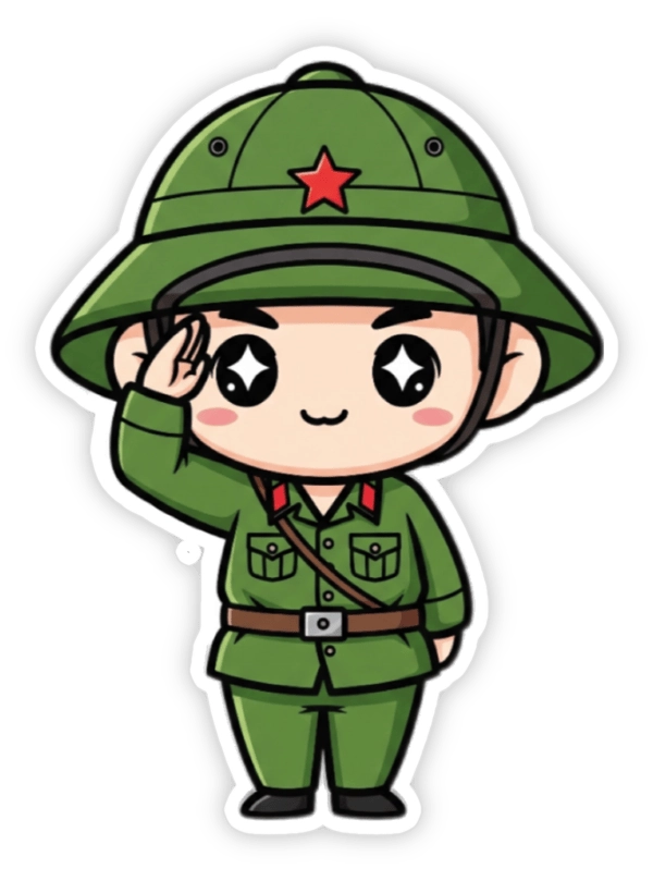 sticker bộ đội 27
