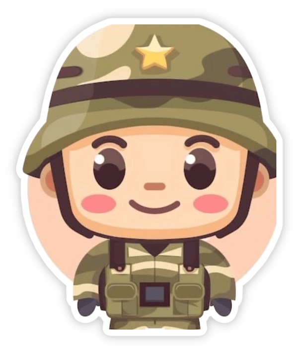 sticker bộ đội 3