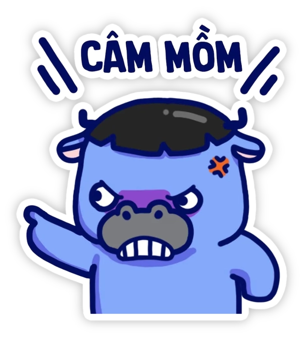 sticker cà khịa câm mồm