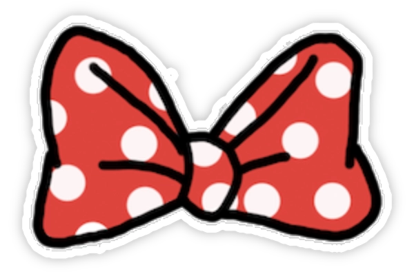 sticker cái nơ chấm bi