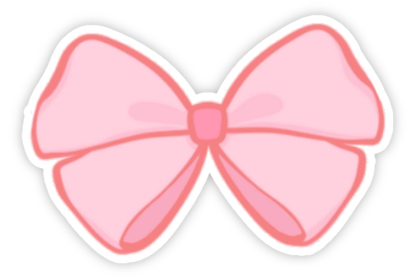 sticker cái nơ hồng