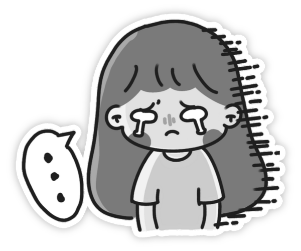sticker cảm xúc buồn chán