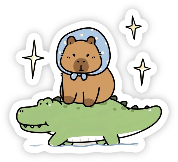 capybara sticker hoạt hình kawaii 