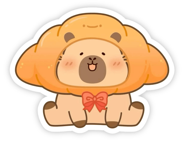 ảnh hoạt hình capybara sticker dễ thương 