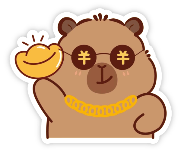 hình động capybara sticker đáng yêu 