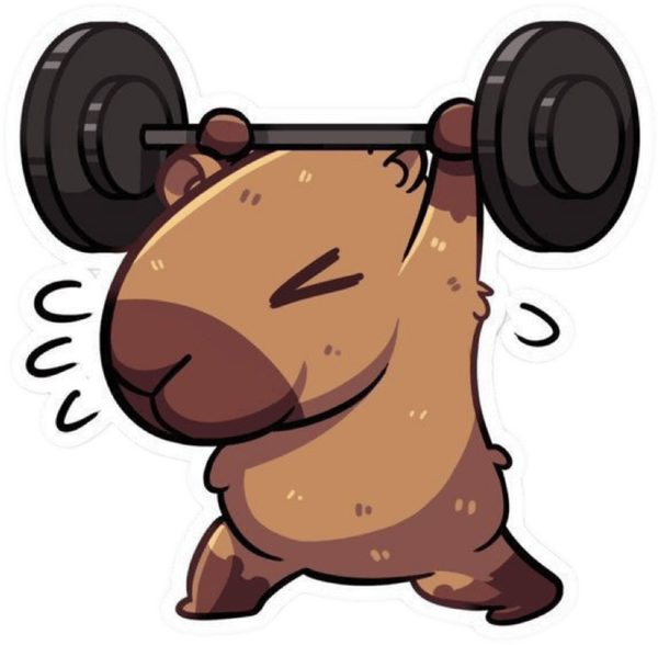 sticker capybara dễ thương phong cách hoạt hình 