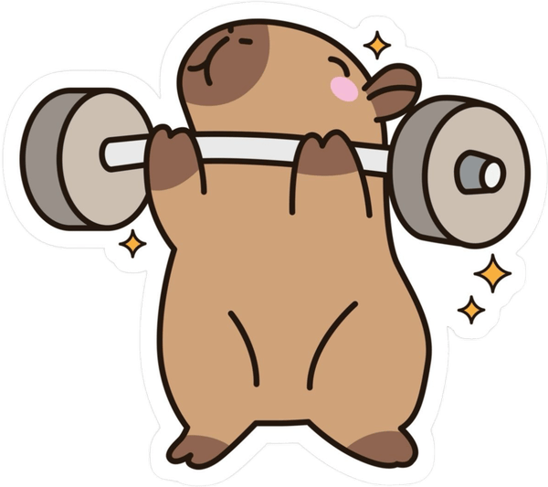 hình vẽ hoạt hình capybara sticker 