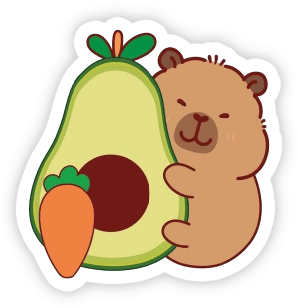 hình capybara sticker dễ thương kiểu chibi 