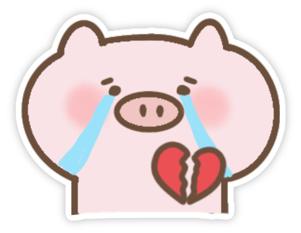 sticker chibi buồn chán