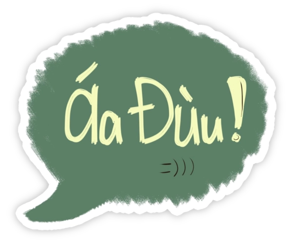 sticker chữ Á đù