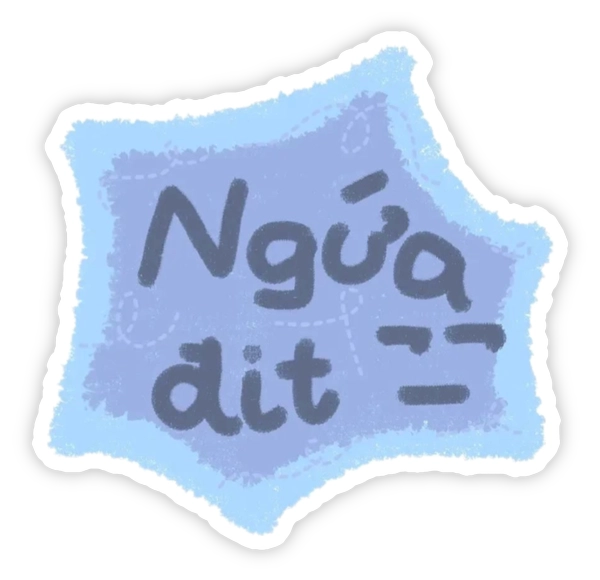 sticker chữ buồn cười
