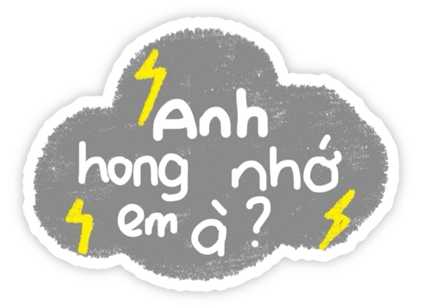 sticker chữ câu hỏi