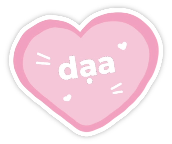 sticker chữ dễ thương