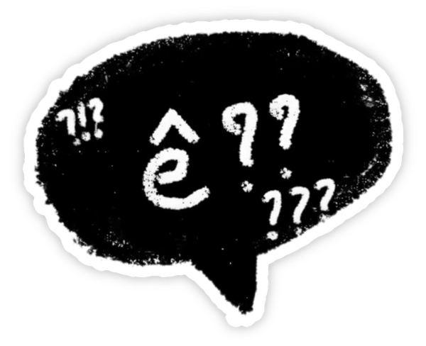 sticker chữ ê