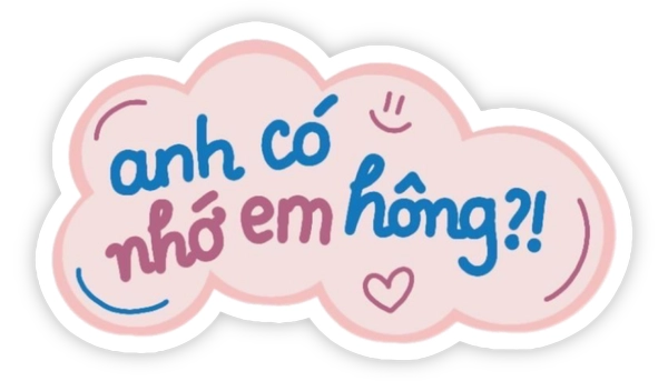 sticker chữ gửi ngừoi yêu