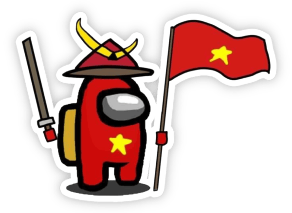sticker cờ VN nền trong