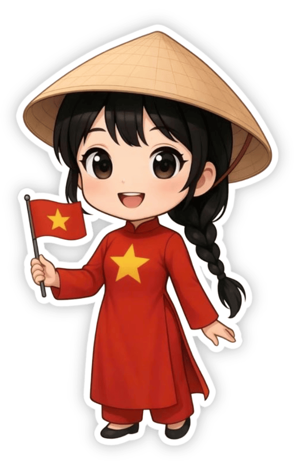 sticker cờ Việt Nam PNG miễn phí