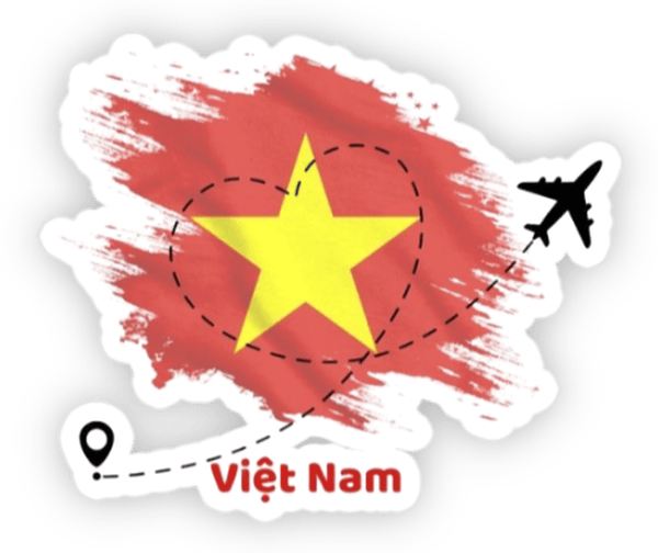 sticker cờ Việt Nam dán laptop