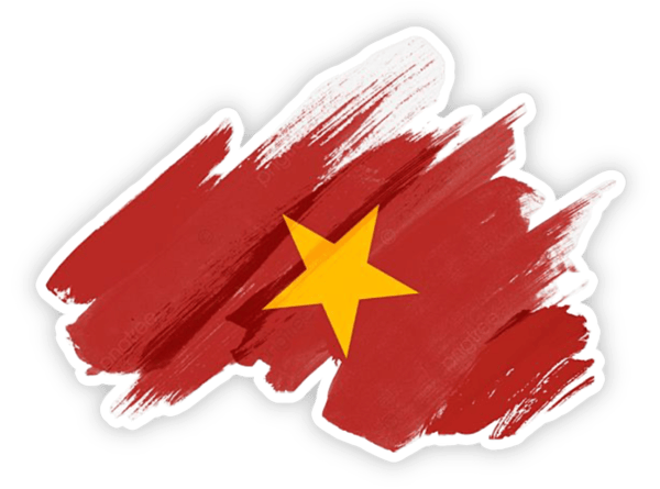 sticker cờ Việt Nam hình trò