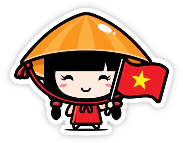 sticker cờ Việt Nam mini