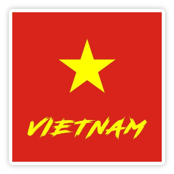 sticker cờ đỏ sao vàng nền trong