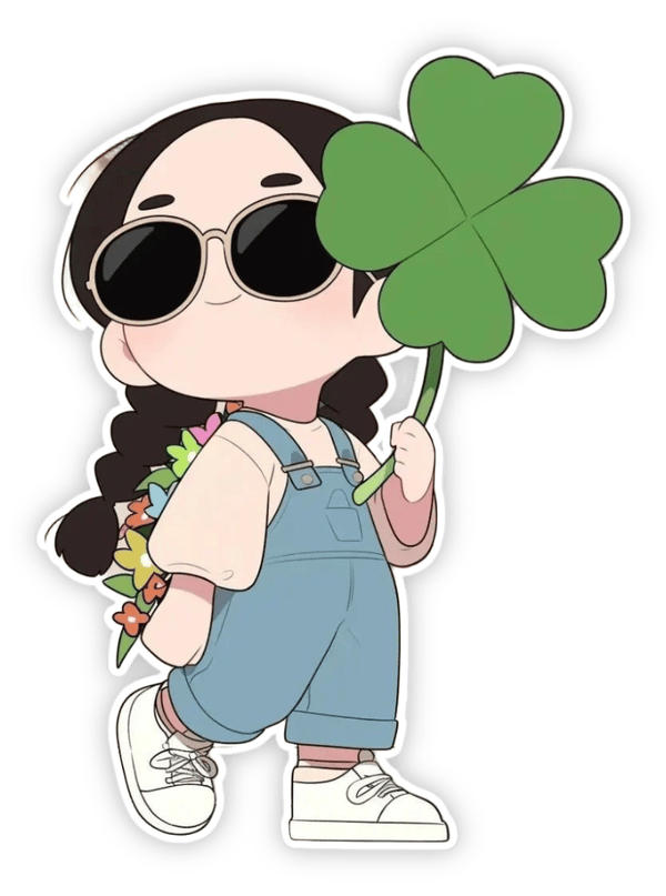 sticker cô gái dễ thương