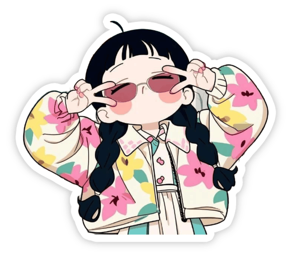 sticker cô gái kawaii