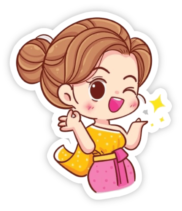 sticker cô nàng xinh xắn
