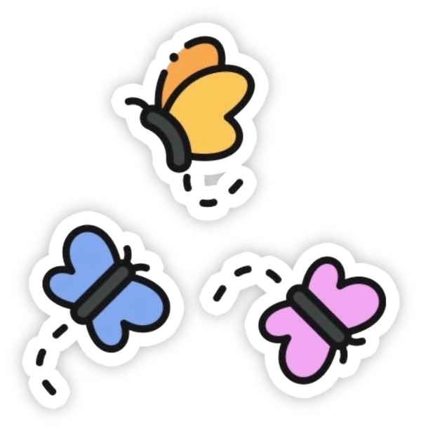 sticker con bướm mini