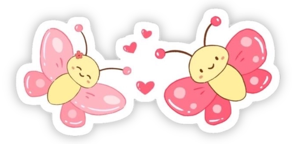 sticker con bướm đơn giản