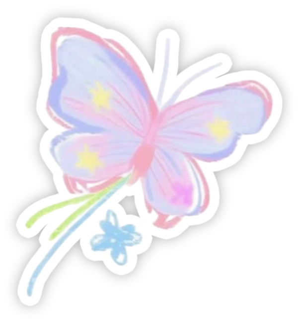 sticker con bướm vector