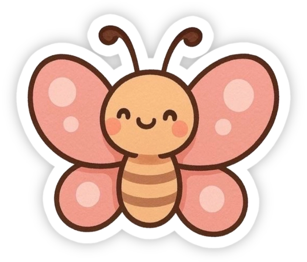 sticker con bướm chibi