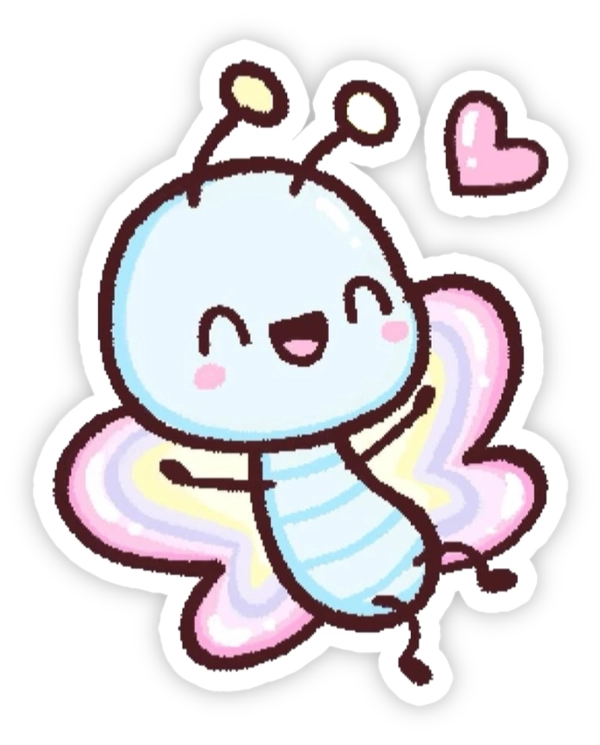 sticker con bướm dễ thương