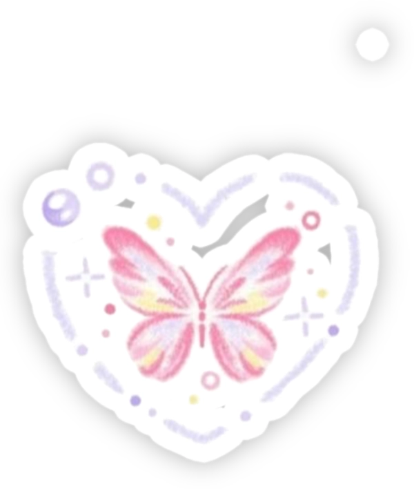 sticker con bướm đáng yêu