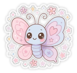 sticker con bướm lung linh