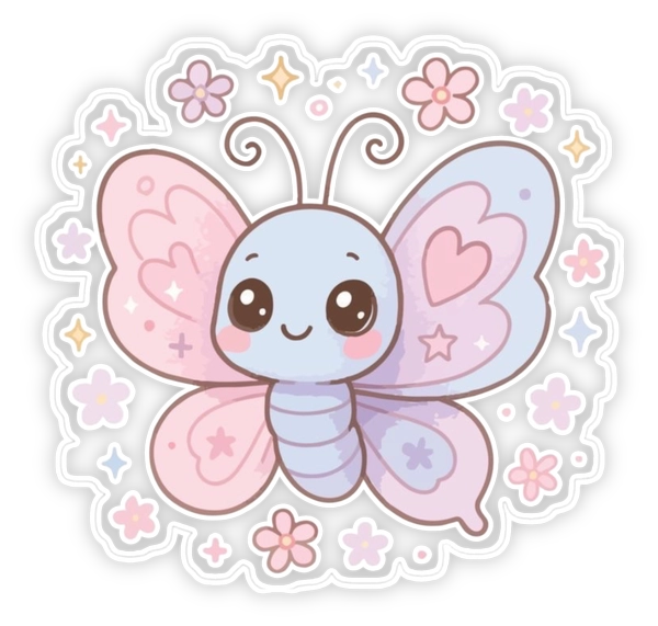 sticker con bướm lung linh