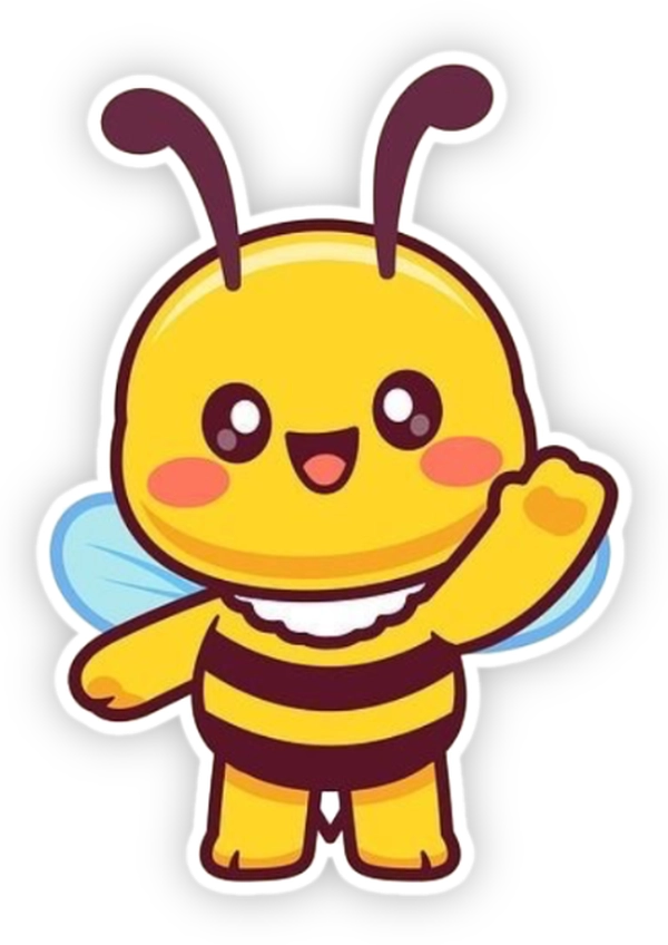 sticker con ong say hi