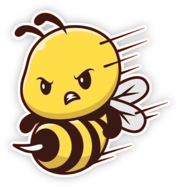 sticker con ong tức giận meme