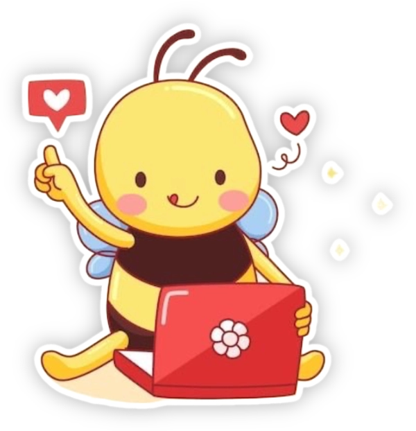 sticker con ong cute