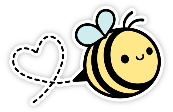 sticker con ong thả tim