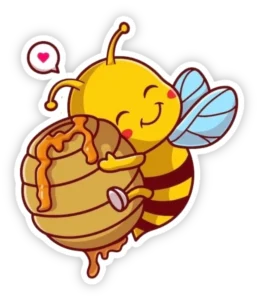 sticker con ong yêu mật