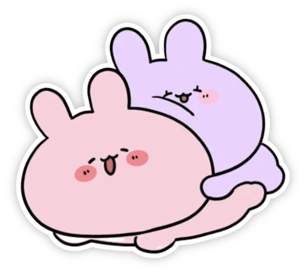 sticker con thỏ cute dễ thương