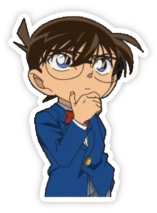 sticker conan băn khoăn