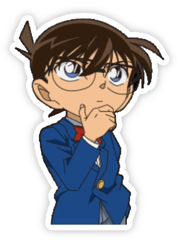 sticker conan băn khoăn