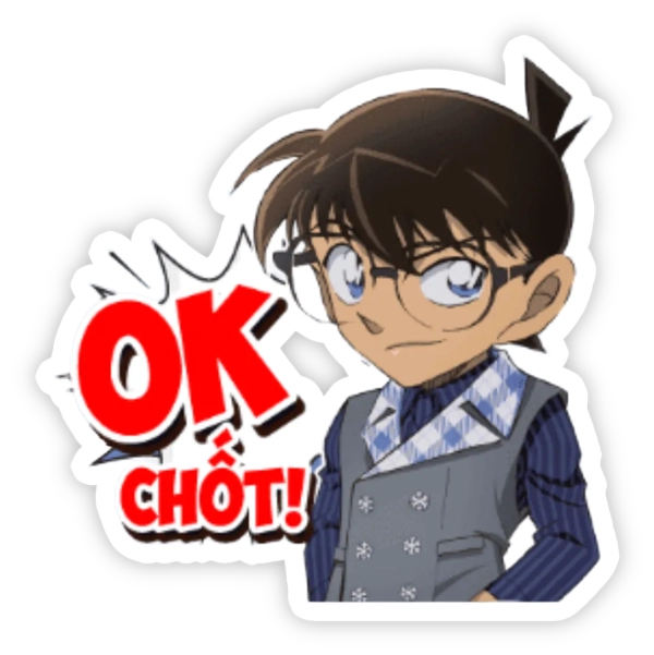 sticker conan ok chốt