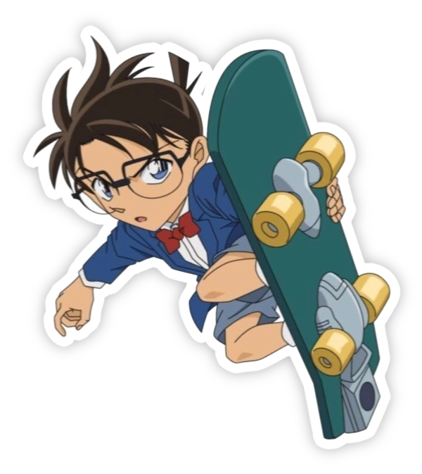 sticker conan trượt ván ngầu