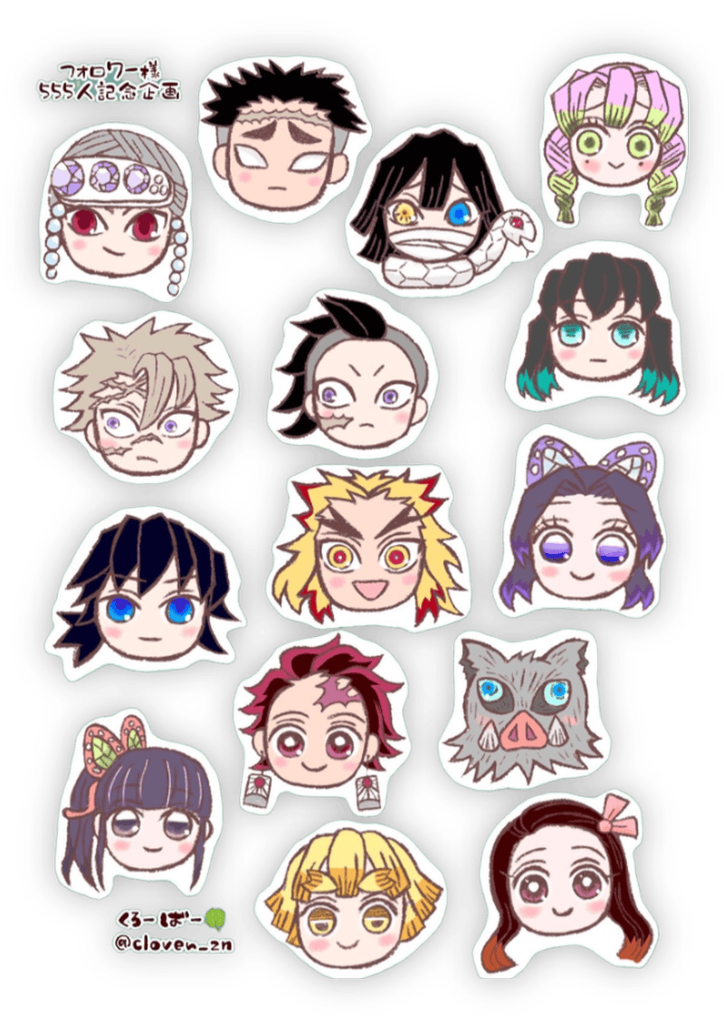 sticker demon slayer kimetsu no yaiba